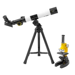 National Geographic 40mm Telescope And 900x Microscope Set