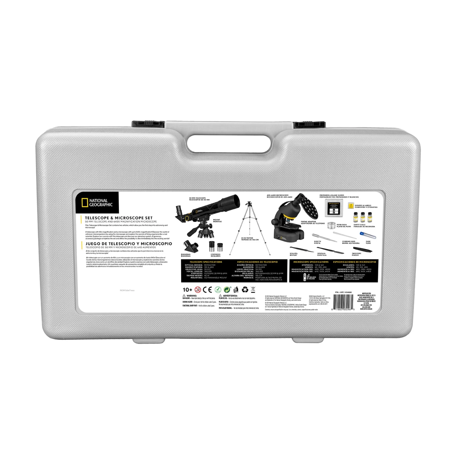 National Geographic 50mm Telescope And 640x Microscope Set With Hard Case - Image 11