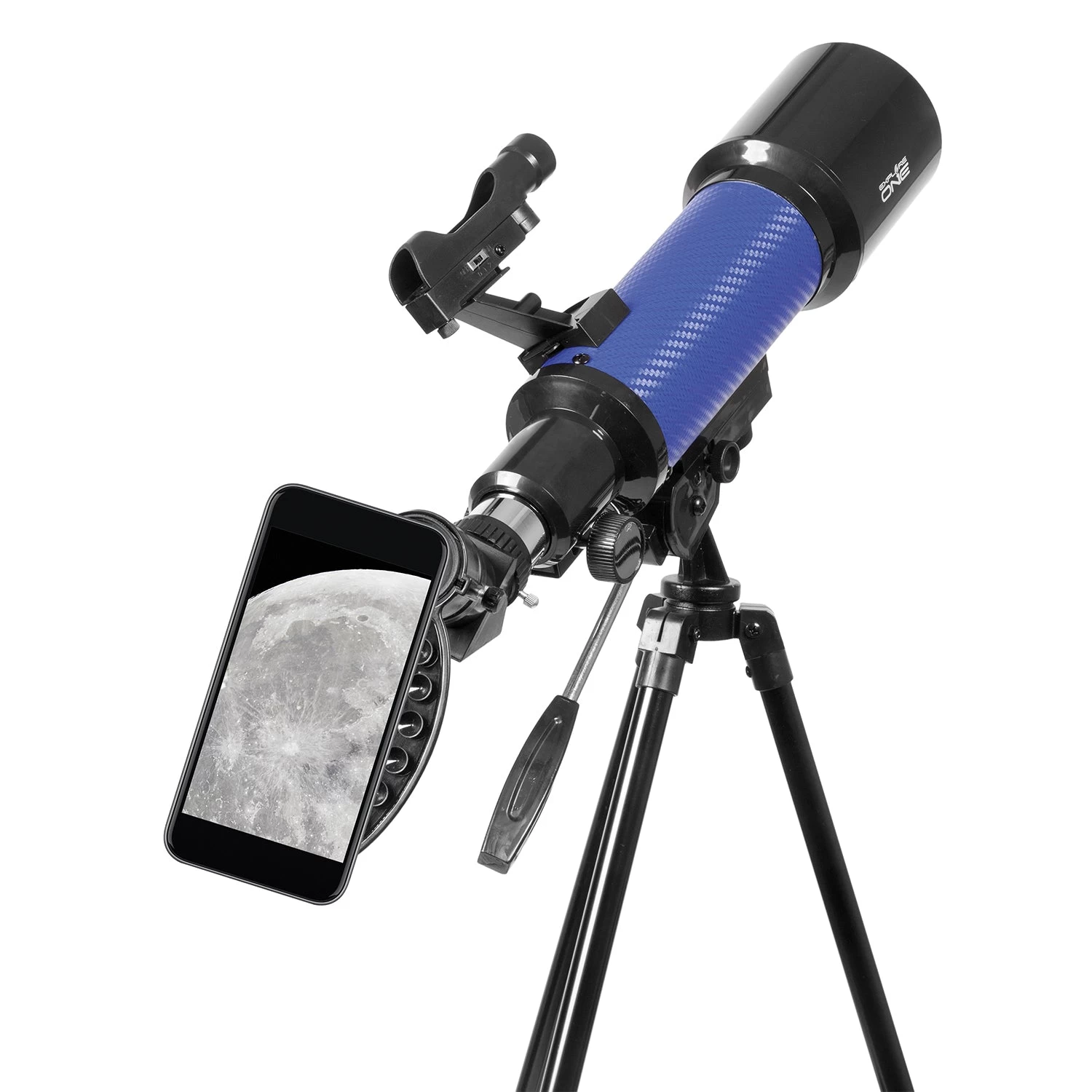 ExploreOne CF400 Blue Carbon Fiber Wrap 70mm Pan Handle AZ Mount Telescope - Image 5