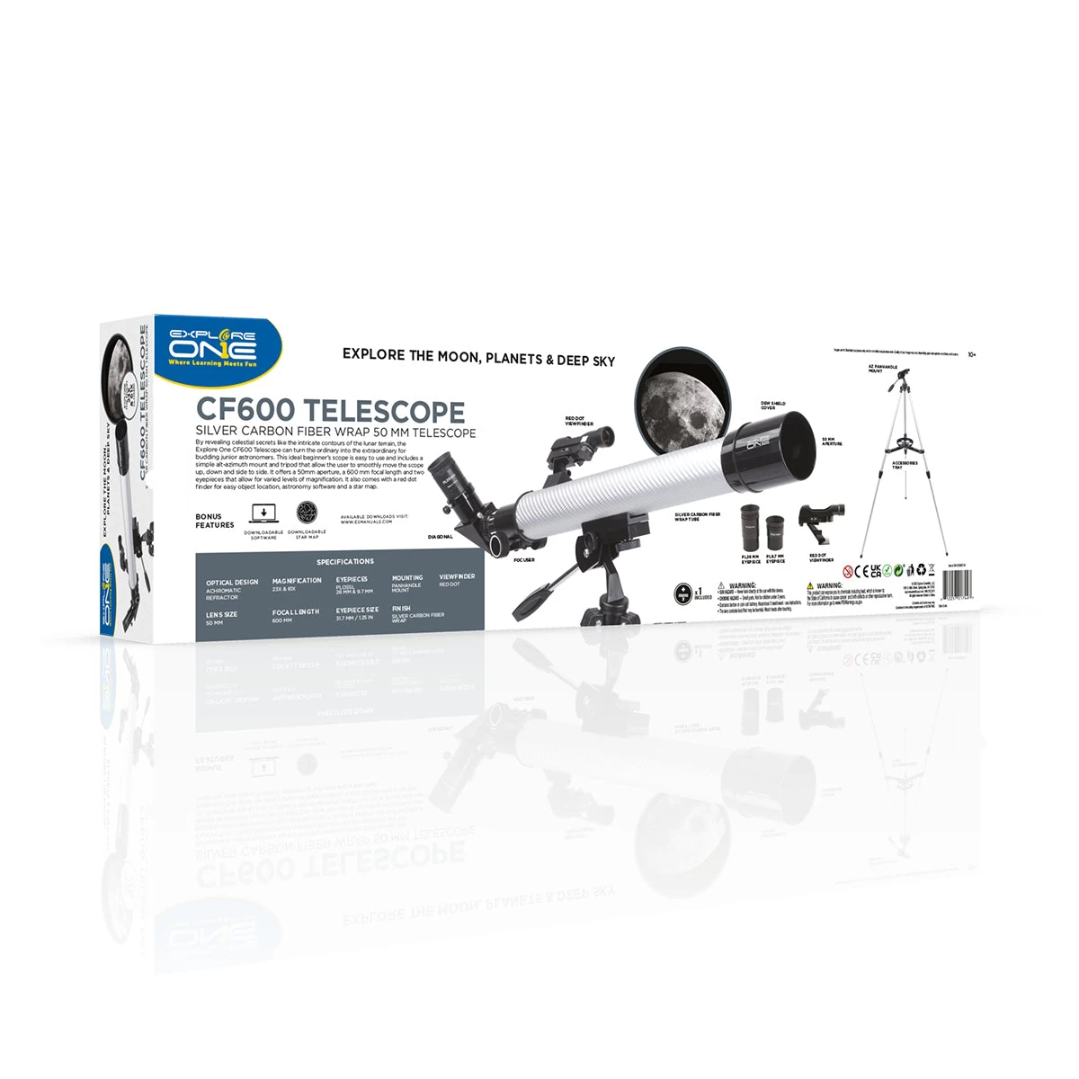 Explore One 50mm CF600 Refractor Telescope - 88-10050CF-01 - Image 10