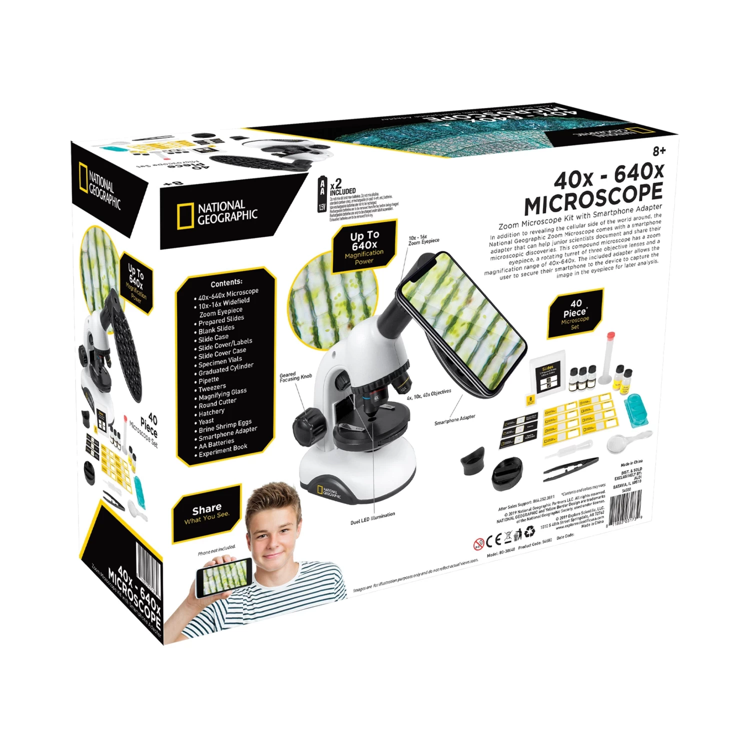 Certified Pre-Owned National Geographic 40x-640x Magnification Microscope With Smartphone Camera Adapter - Image 7