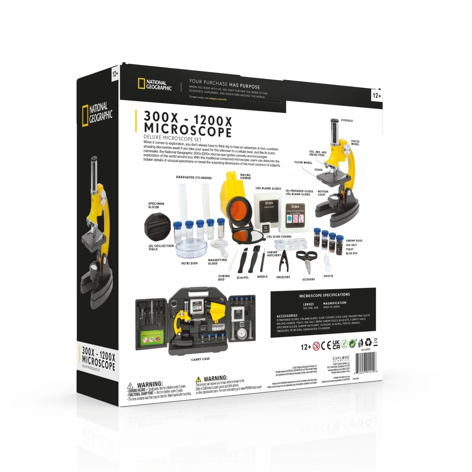 National Geographic 300x-1200x Microscope With Hard Case - Image 8