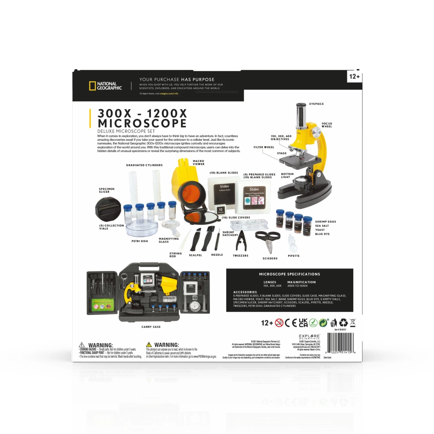 National Geographic 300x-1200x Microscope With Hard Case - Image 9